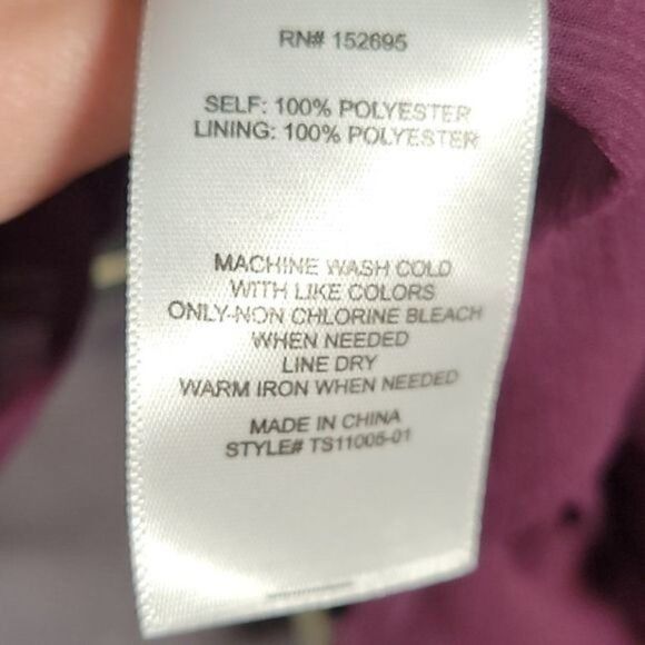 Q & A Los Angeles Pleated Plum Blouse Sz XS - Picture 7 of 11